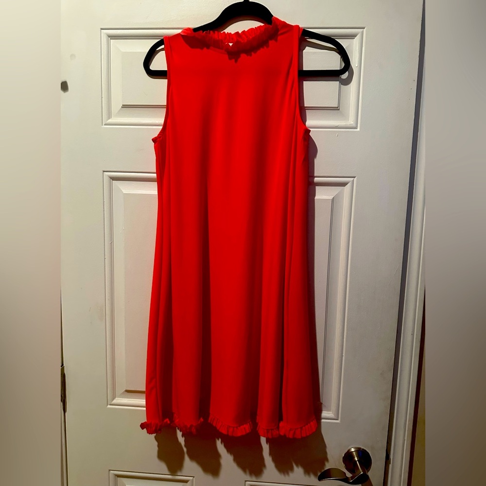 Stash + Sophie Elegant Coral Midi Dress Size M